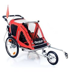 Fahrradanh�nger rot Kinderanh�nger Kinderfahrradanh�nger Jogger ALUMINIUM Panoramadach Speedkid2 QERIDOO