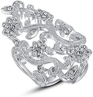 MagicGo Women's Fashion Accessories Exquisite Platinum Plated Austrian Crystal Ring