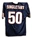 Mike Singletary Autographed Blue Custom Style Jersey w/HOF 89 inscription