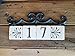 NACH KA House Address Sign/Plaque - Colonial, 4 Numbers, Iron, 18 x 8 x 1