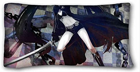 Generic Personalized ( Anime Black Rock Shooter ) Pillow Cushion Case Cover One Sides Printed 20x36 Inches suitable for Queen-bed PC-White-27590