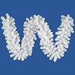 9' x 12" Crystal White Artificial Spruce Christmas Garland - Unlit