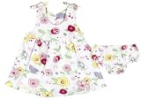 Kushies Baby-Girls Newborn Rose Garden Dress & Bloomer Set, Print, 3 Months