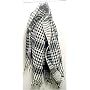 Arab Keffiyah Kafiyah Head Scarf Shemagh - Choice Of Colors White / Black