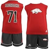 adidas Arkansas Razorbacks #71 Toddler Team Plate 2-Piece Short Set