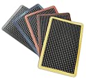 Rubber-Cal Bubble-Top Rubber Anti-Fatigue Mat - 14mm Thick x 2ft x 3ft - Black Borders