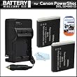 2 Pack of Replacement Batteries For Canon NB-6LH NB-6L 1200MAH Each + 110/220 Ac/Dc Rapid Travel Charger +LCD Screen Protectors For Canon Powershot SX500 IS, SX500IS, S95, SD4000 IS, ELPH 500 HS, SX260 HS, SX260HS, SX280 HS, SX280HS Digital Camera +More