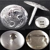 Big Horn 1 1/2 Concho Bright Cut Edge Silver