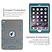 TOPSKY Compatible with iPad Air 2 Case, iPad A1566/A1567 Kids Proof Case, Heavy Duty Shockproof Rugged Armor Defender Kickstand Protective Cover Case for iPad Air 2 Grey Blue