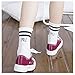 Hanxue Women's Letter Embroidery Casual Comfort Cotton Sport Socks