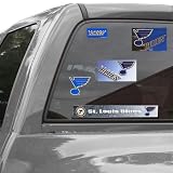 ST. LOUIS BLUES OFFICIAL LOGO 11"x17" ULTRA DECAL WINDOW CLING SET