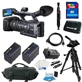 Sony HDR-AX2000 HDRAX2000 Handycam camcorder + (2pcs)Sony NP-F970 Info-Lithium Battery Pack (6600mAh) + 16GB Deluxe Accessory Kit