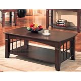 Coaster Antique Country Style Coffee Table, Cherry Finish
