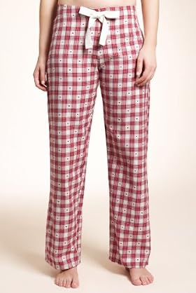 Pure Cotton Dobby Check amp Heart Print Pyjama Bottoms Pure Cotton Dobby Check amp Heart Print Pyjama Bottoms