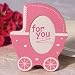 Pink Baby Stroller Frame Favors Set of 36