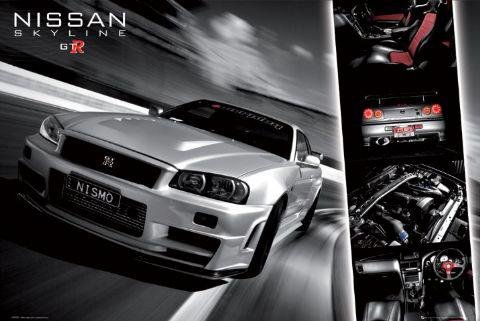 1art1 39289 Autos - Nissan Skyline Poster 91 x 61 cm