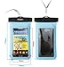 DandyCase Blue Waterproof Case for Apple iPhone 5, Galaxy S4, HTC One, iPod Touch 5 - Also fits other Large Smartphones up to 5.3