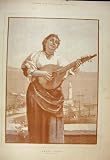 SEPIA SANTA LUCIA SEYMOUR LADY SONG SINGER PRINT 1885