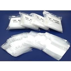 500 Zipper Block Bag Resealable Plastic Baggies 3" x 3"