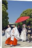 Canvas Prints of Meiji jingu Shrine 20th Century priest bride groom from AWL Discover Images