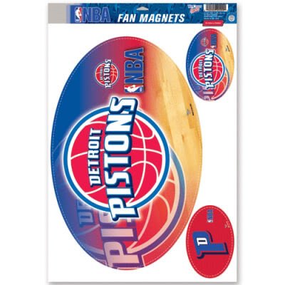 DETROIT PISTONS OFFICIAL LOGO CAR MAGNET SET