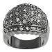 Tressa Gunmetal Pave-set Cubic Zirconia Dome Ring