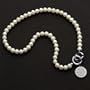Columbia University Pearl Necklace with Sterling Silver Charm