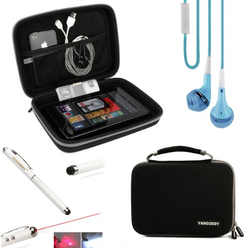 Harlin Carrying Case For Polaroid M7, MID0734, MID0738, MIDC407, MIDC700, PTAB7200, PTAB750 + Handsfree Earphones + Stylus Pen