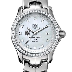 William & Mary Women's TAG Heuer Link Watch with Diamond Bezel