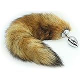 Nomisex Bigger Size Soft Wild Fox Tail Stainless Steel Anal Plug Butt for Women Suppositories Cospaly