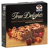 Quaker True Delights Granola Bars Honey Roasted Cashew Mixed Berry, 5-Count (Pack of 6)