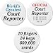 Set 3 Court Reporter Cute Humor 2.25