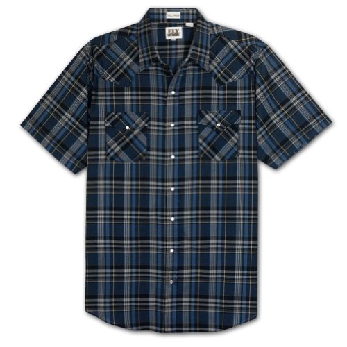 Ely Cattleman Tall Men's Assorted Plaid Short Sleeve Western Shirt
