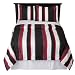- Black and red Stripe Down Comforter - Full/Queen Image