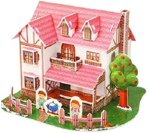 The Blue Bird Pink House - My Farm house DIY Kids Children 3D Puzzle Playset