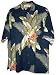 Tommy Bahama Taking Care of Hibiscus Silk Camp Shirt (Color: Night Sky, Size XL)