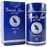 Dammann Teas: French Line Luxury Loose Teas in Tin presentation: Ruban Bleu 3.5 oz special blend tea