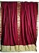 2 Rosewood Art Silk Sari Drapes Curtains Panels Window Treatment Rod Pocket 96"