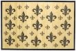Laser Printed Split Bamboo Fleur De Lis 2' x 3' Veranda Rug