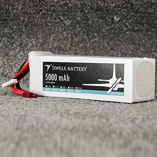 TOPELE H5000MA6SP22 High Power Lipo Batterty 5000MAH 3S 40C MAX 50C 22.2V for RC Helicopters Quadcopters Remote Control Models