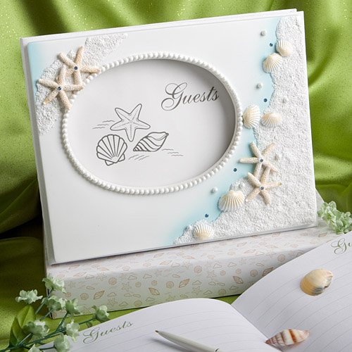 Finishing Touches Collection Beach Themed Wedding Guest Book, 1 piece