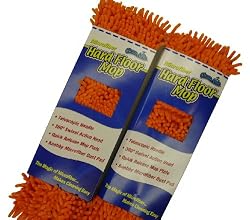 CleanAide Microfiber Complete Floor Mop Kit (Orange, 2-Pack)
