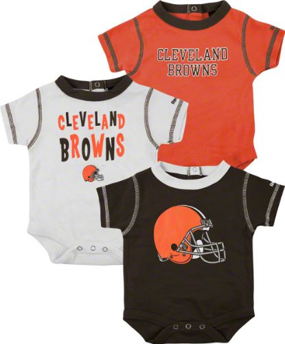 Cleveland Browns Infant 3-Piece Creeper Set