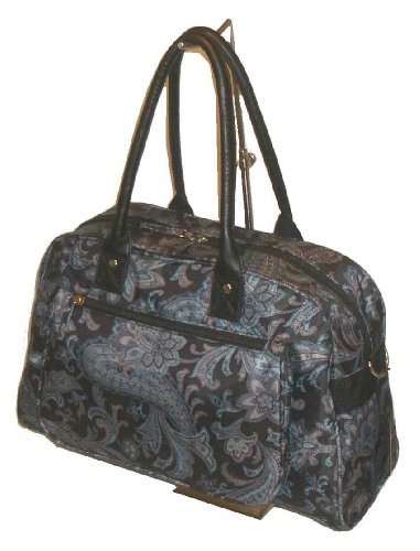 Bowling-Bag Ladies, Damentasche von Enrico Benetti mit separatem Schulterriemen, florales Muster gl&auml;nzend, aktuelle Kollektion 2009/2010