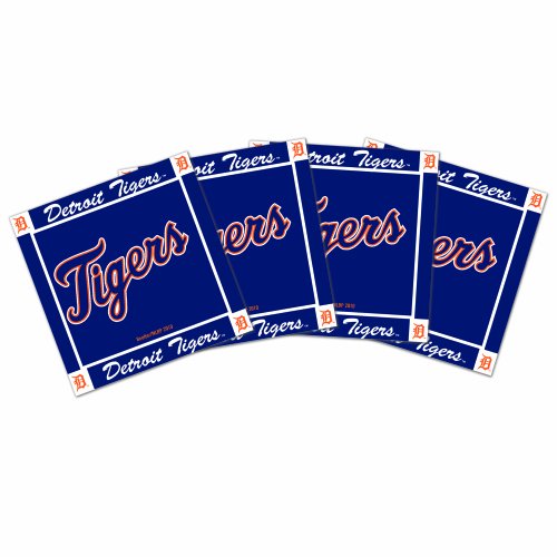 MLB Detroit Tigers 4pk Ceramic Coasters