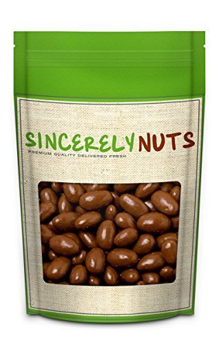 Sincerely Nuts Milk Chocolate Almonds - One (1) Lb. Bag - Wholesome Minerals & Vitamins Delightfully Delish - Unrivaled Freshness - Kosher