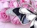 Black White Enamel Paint Crystal Rhinestone Butterfly Fashion Jewelry Pin Brooch