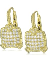 Judith Ripka "La Petite" All Pave Cushion On Wire Earrings