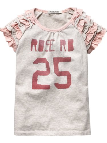 Scotch R\'Belle M&auml;dchen Hemd 12510251414 - worked out college tee, Gr. 116, Grau (080 - st Preisvergleich