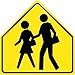 NMC TM301J"School Crossing Symbol (Graphic)" Sign, 0.080 High Duty Reflective Aluminum, 30" x 30"